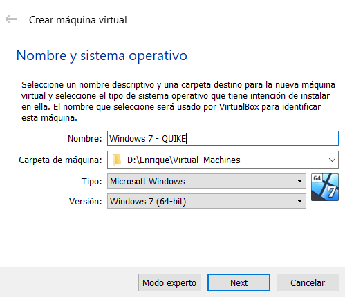 Instalar Windows 7 en Windows 10