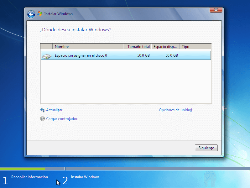 disco de instalacion windows 7