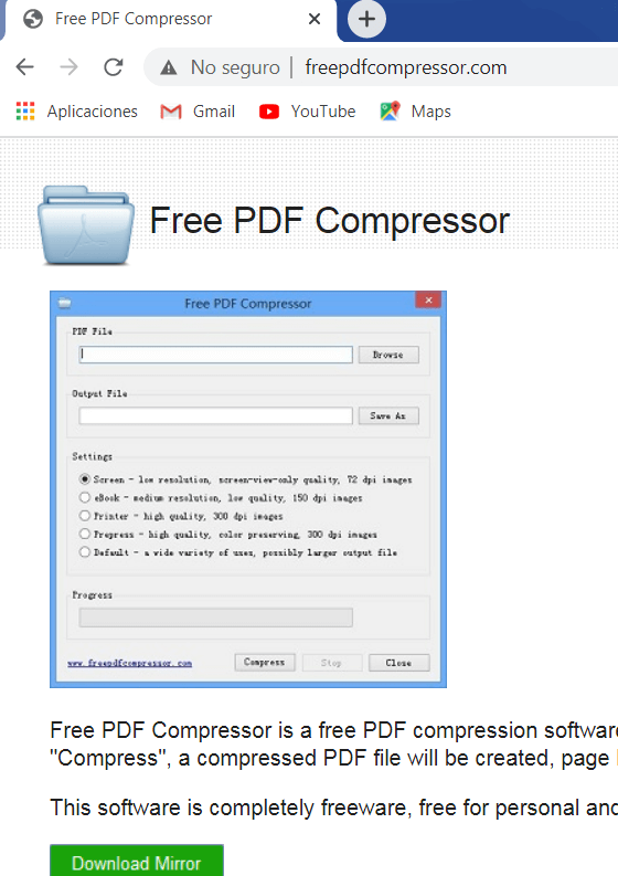 descarga de free pdf compressor
