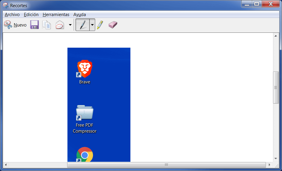 captura de pantalla con windows 7