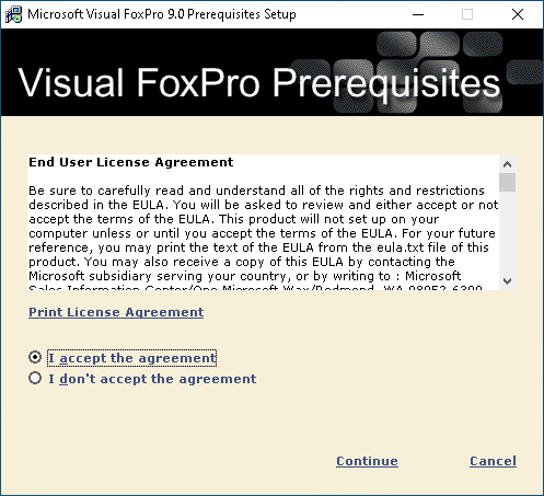 Instalar Visual FoxPro 9