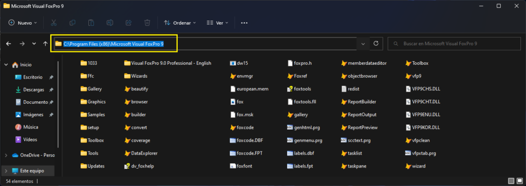 FoxPro 9 en Windows 11