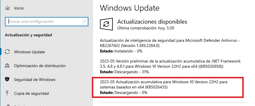 Windows 10 KB5026435