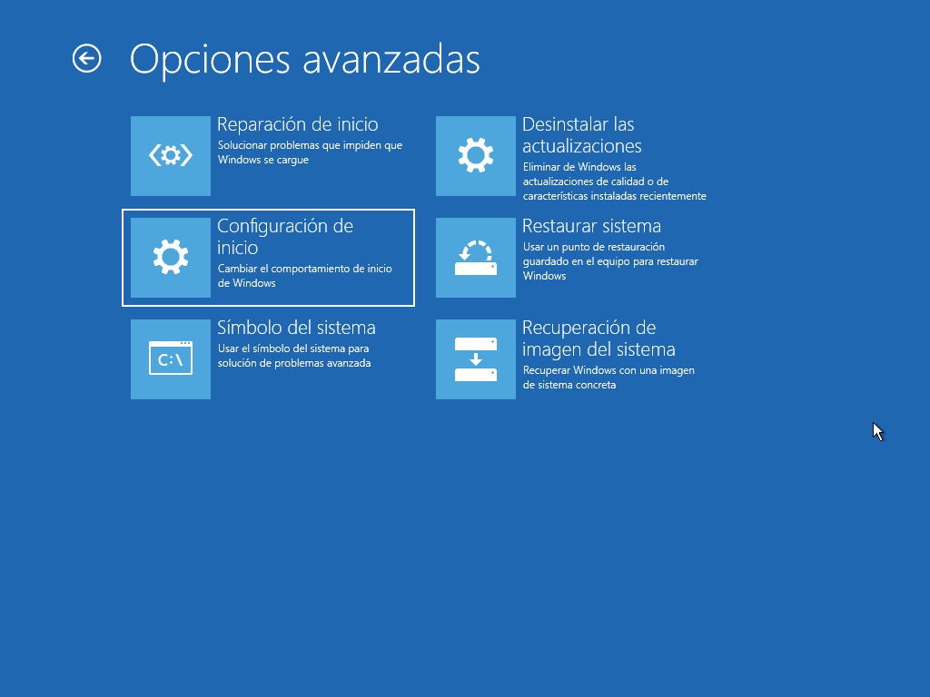 modo seguro en Windows 10