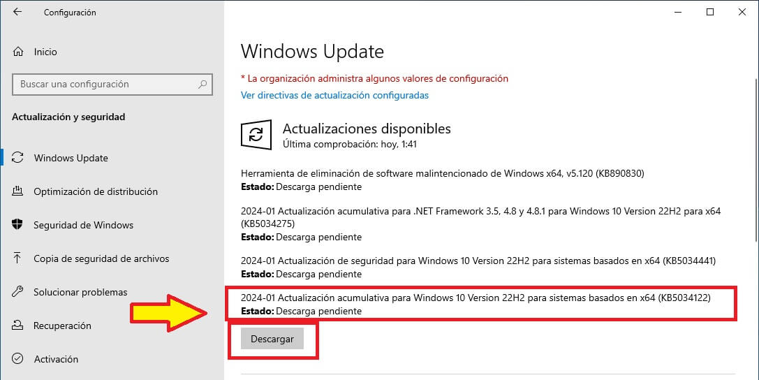 Windows 10 KB5034122