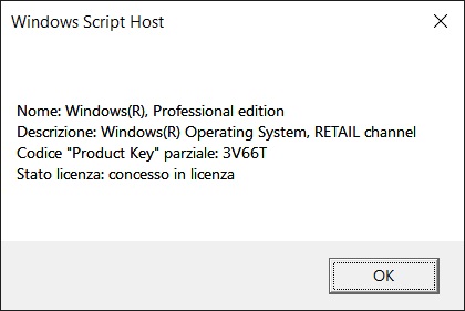Product Key di Windows 10